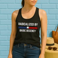 Radicalized By Basic Decency Funny Social Democracy  Womens Tank Top