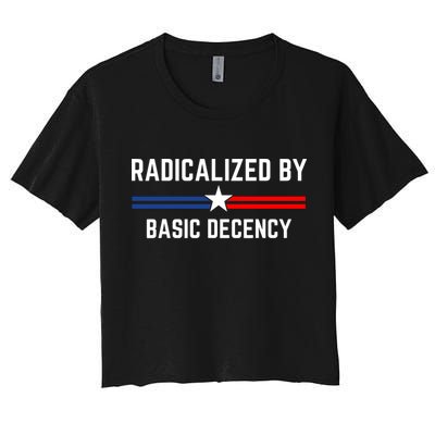 Radicalized By Basic Decency Funny Social Democracy  Crop Top