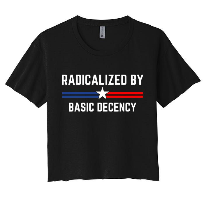 Radicalized By Basic Decency Funny Social Democracy  Crop Top
