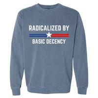 Radicalized By Basic Decency Funny Social Democracy  Garment-Dyed Sweatshirt