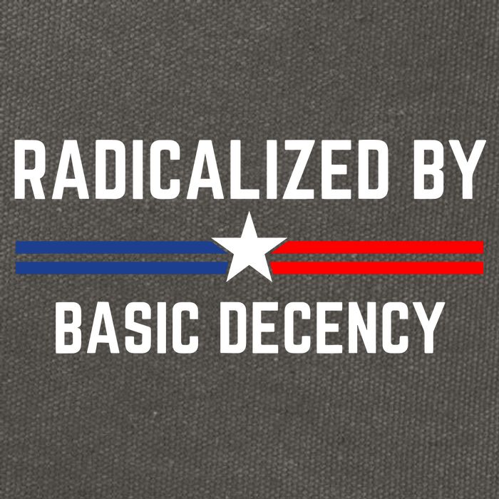 Radicalized By Basic Decency Funny Social Democracy  Cotton Canvas Backpack