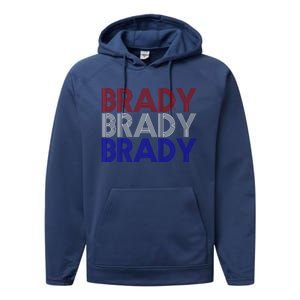 Retro Brady Brady Brady Performance Fleece Hoodie