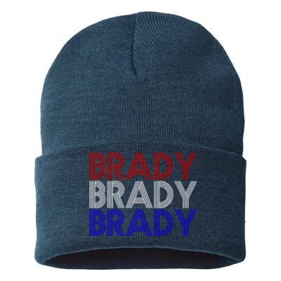 Retro Brady Brady Brady Sustainable Knit Beanie