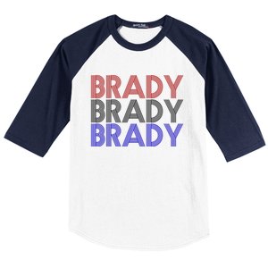 Retro Brady Brady Brady Baseball Sleeve Shirt