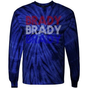 Retro Brady Brady Brady Tie-Dye Long Sleeve Shirt