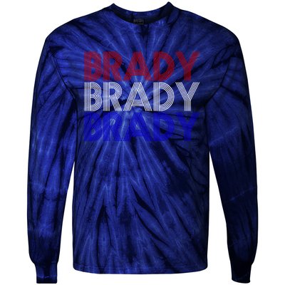 Retro Brady Brady Brady Tie-Dye Long Sleeve Shirt