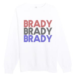 Retro Brady Brady Brady Premium Crewneck Sweatshirt