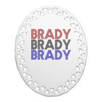 Retro Brady Brady Brady Ceramic Oval Ornament