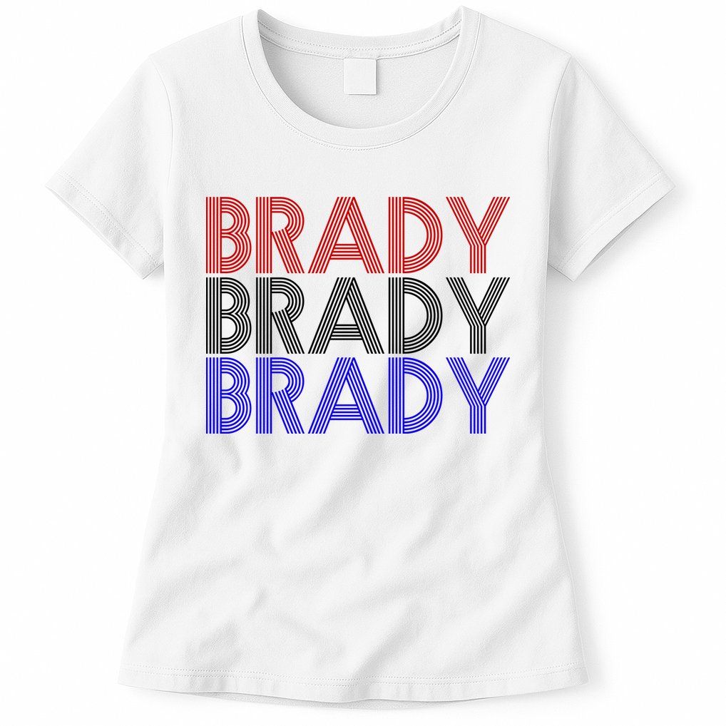 Retro Brady Brady Brady Womens T-Shirt
