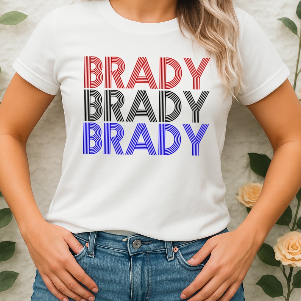 Retro Brady Brady Brady Womens T-Shirt