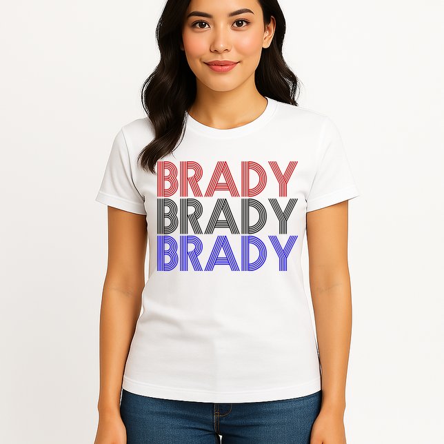 Retro Brady Brady Brady Womens T-Shirt
