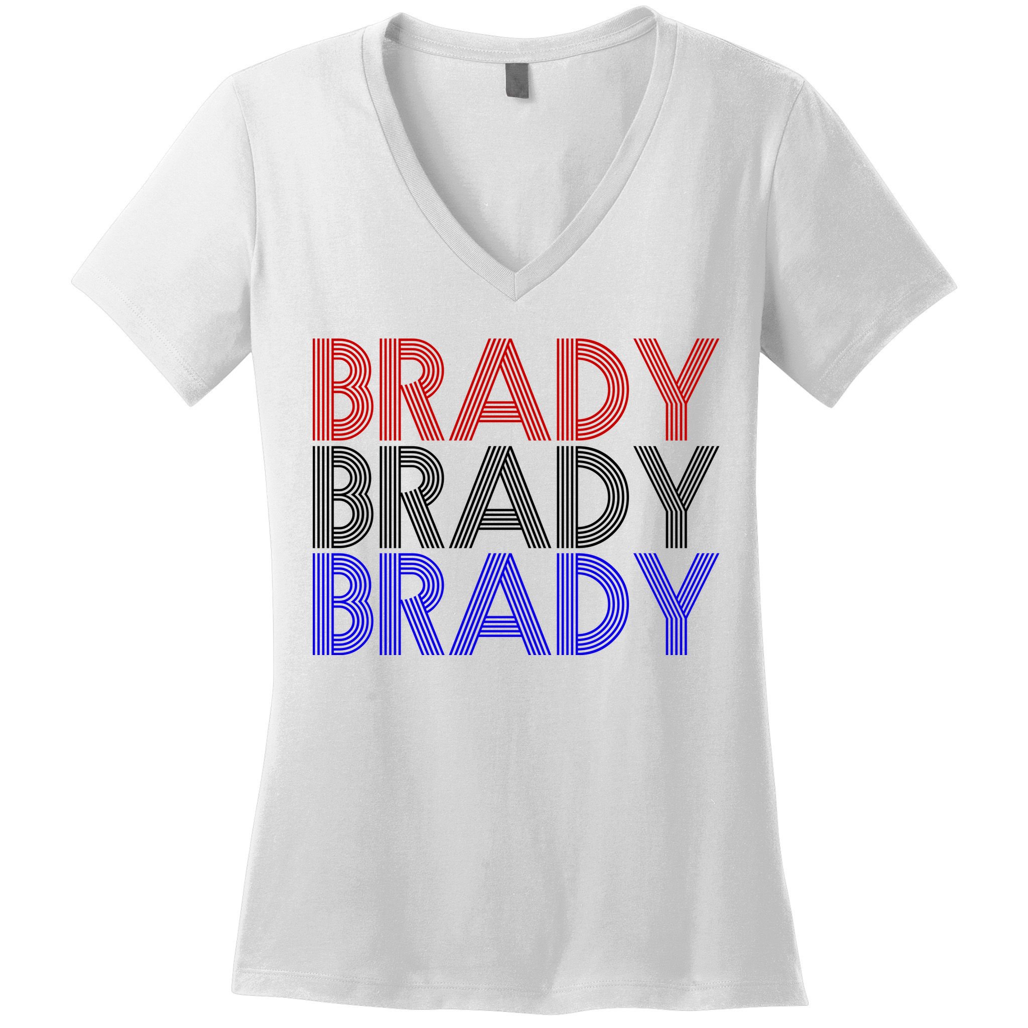 Retro Brady Brady Brady Women's V-Neck T-Shirt