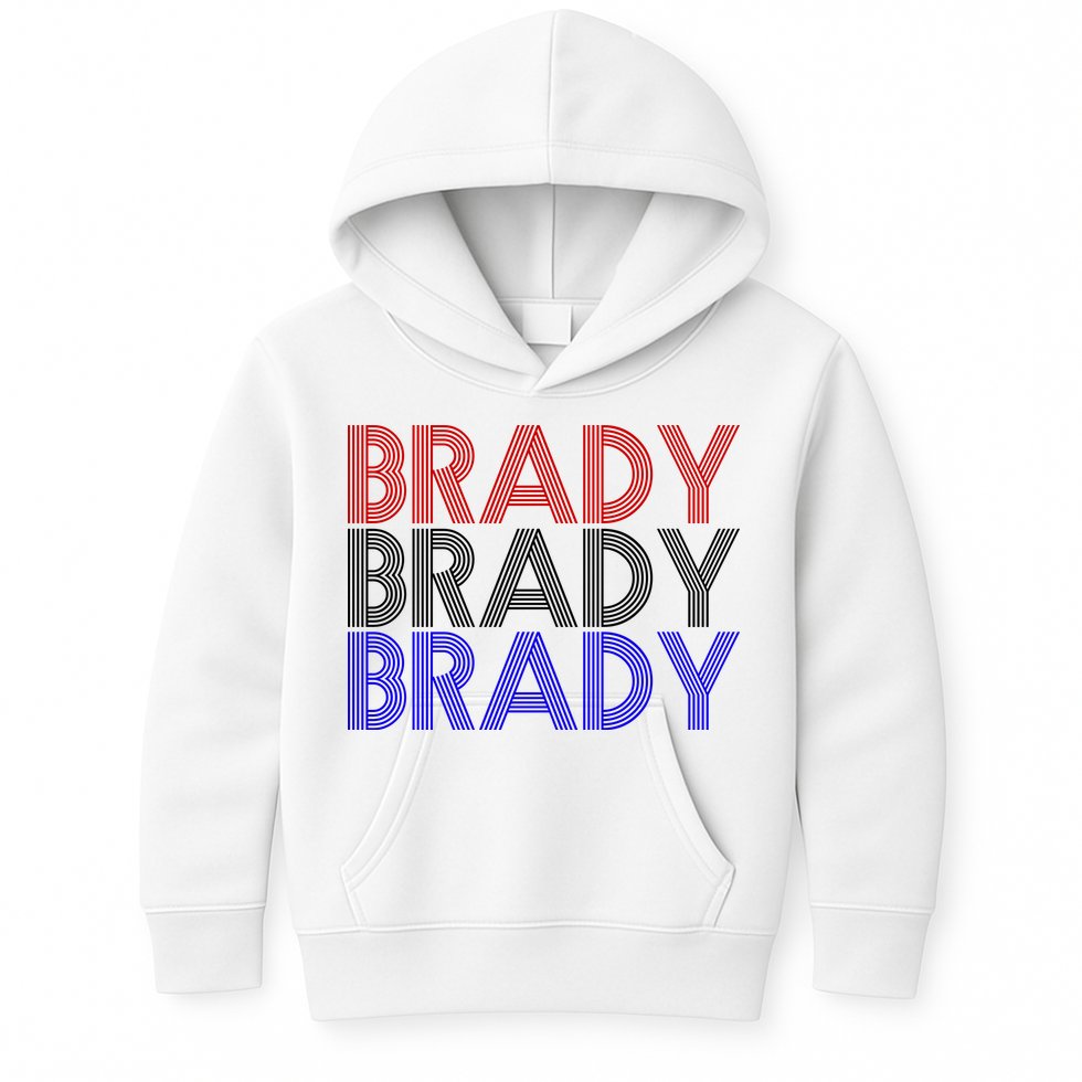 Retro Brady Brady Brady Kids Hoodie
