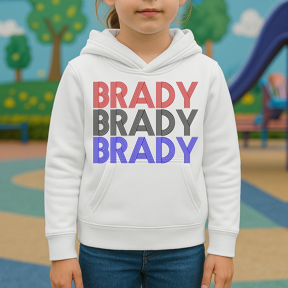 Retro Brady Brady Brady Kids Hoodie