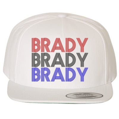 Retro Brady Brady Brady Wool Snapback Cap