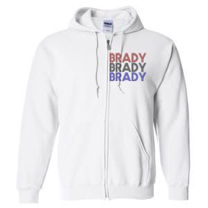 Retro Brady Brady Brady Full Zip Hoodie