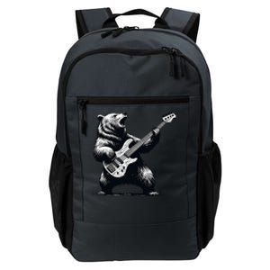 Rocking Bear Bass Guitar Player Concert Festival Music Cool Daily Commute Backpack