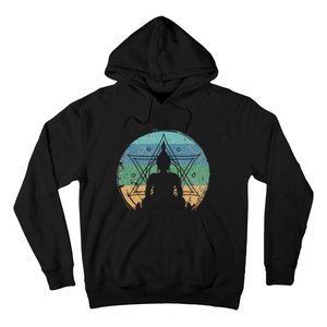 Retro Buddha Buddhist Yoga Spiritual Meditation Zen Hoodie