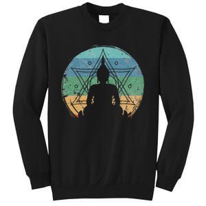 Retro Buddha Buddhist Yoga Spiritual Meditation Zen Sweatshirt