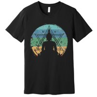 Retro Buddha Buddhist Yoga Spiritual Meditation Zen Premium T-Shirt