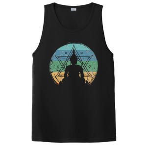 Retro Buddha Buddhist Yoga Spiritual Meditation Zen PosiCharge Competitor Tank