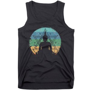 Retro Buddha Buddhist Yoga Spiritual Meditation Zen Tank Top