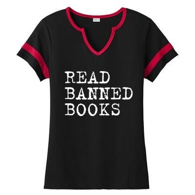 Read Banned Books Vintage I Read Banned Books Gift Ladies Halftime Notch Neck Tee