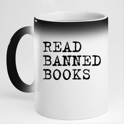 Read Banned Books Vintage I Read Banned Books Gift 11oz Black Color Changing Mug