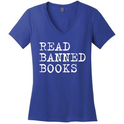 Read Banned Books Vintage I Read Banned Books Gift Women's V-Neck T-Shirt