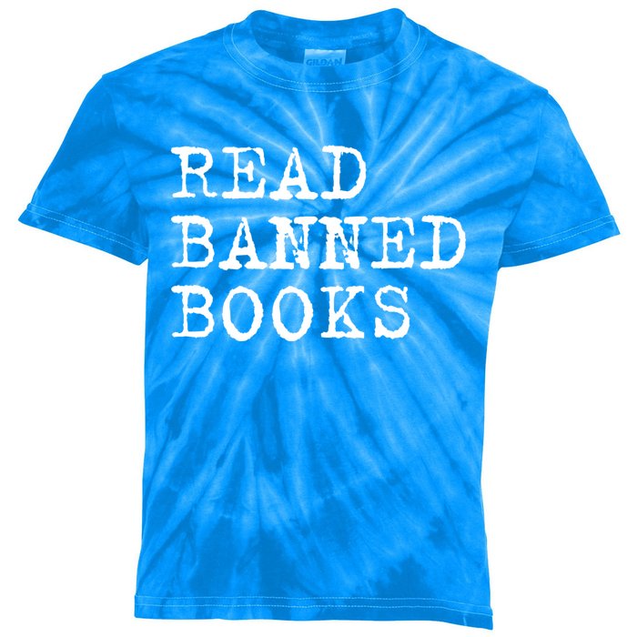 Read Banned Books Vintage I Read Banned Books Gift Kids Tie-Dye T-Shirt