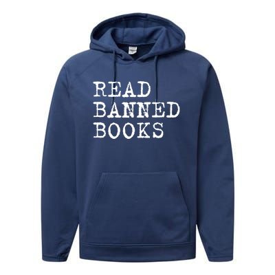 Read Banned Books Vintage I Read Banned Books Gift Performance Fleece Hoodie