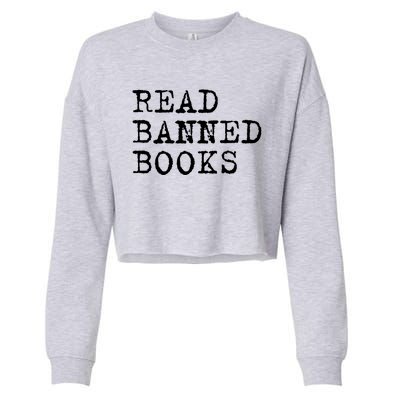 Read Banned Books Vintage I Read Banned Books Gift Cropped Pullover Crew