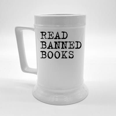 Read Banned Books Vintage I Read Banned Books Gift Beer Stein