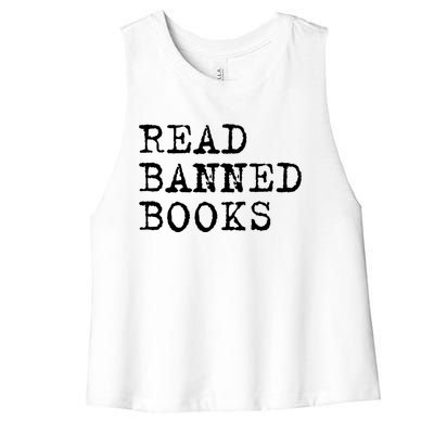 Read Banned Books Vintage I Read Banned Books Gift Women's Racerback Cropped Tank