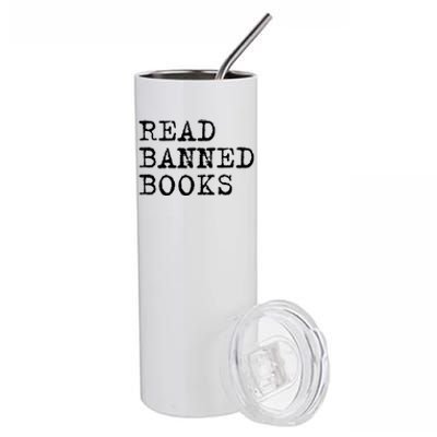 Read Banned Books Vintage I Read Banned Books Gift Stainless Steel Tumbler