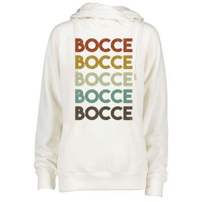 Retro Bocce Ball Cool Gift Womens Funnel Neck Pullover Hood