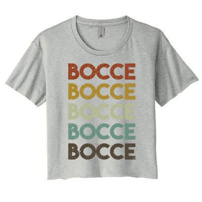 Retro Bocce Ball Cool Gift Women's Crop Top Tee