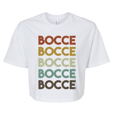 Retro Bocce Ball Cool Gift Bella+Canvas Jersey Crop Tee