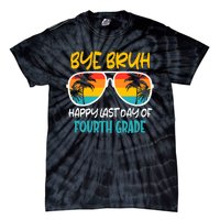 Retro Bye Bruh Fourth Grade Happy Last Day Of School Tie-Dye T-Shirt