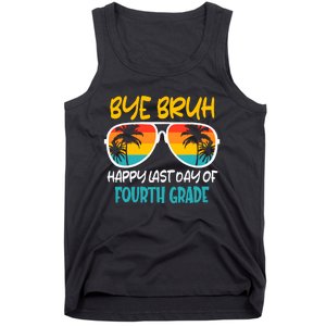 Retro Bye Bruh Fourth Grade Happy Last Day Of School Tank Top