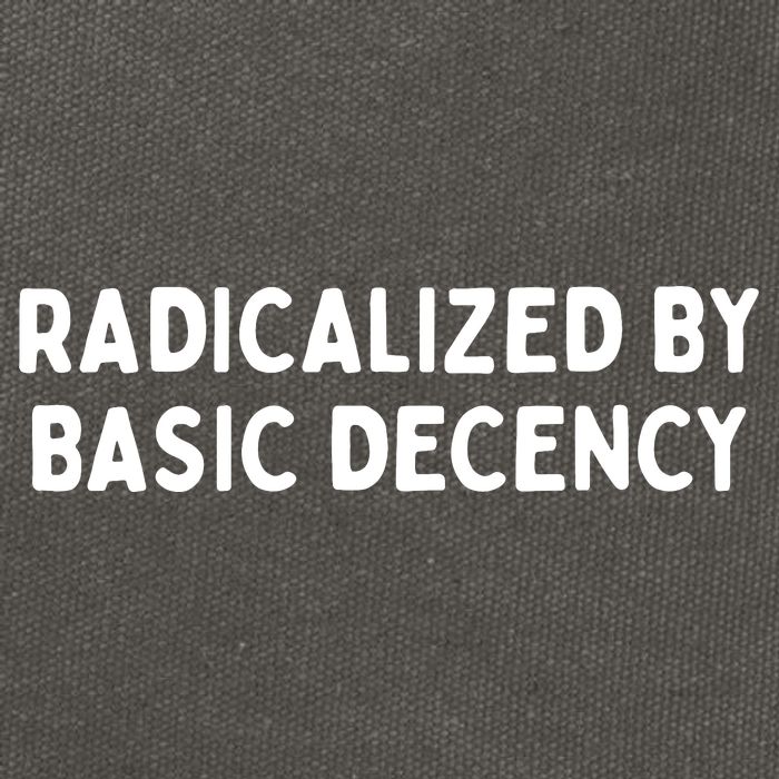 Radicalized By Basic Decency Cotton Canvas Backpack