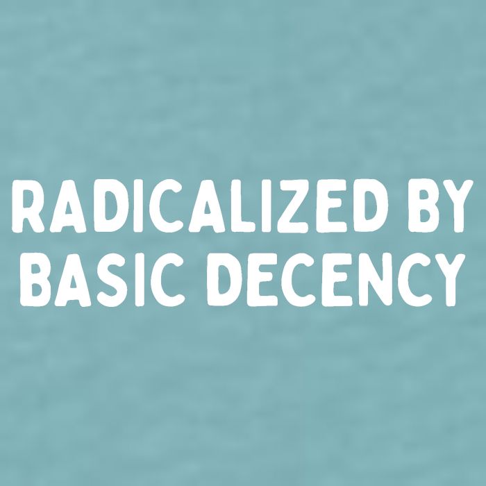 Radicalized By Basic Decency Sueded Cloud Jersey T-Shirt