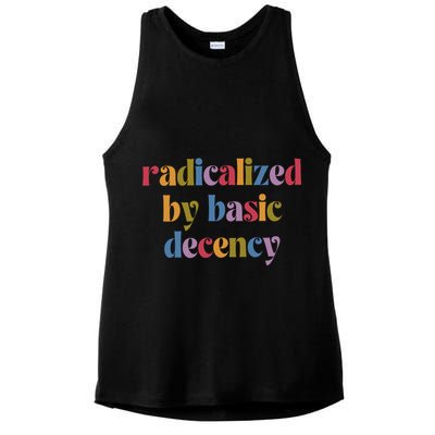 Radicalized By Basic Decency Women Ladies PosiCharge Tri-Blend Wicking Tank