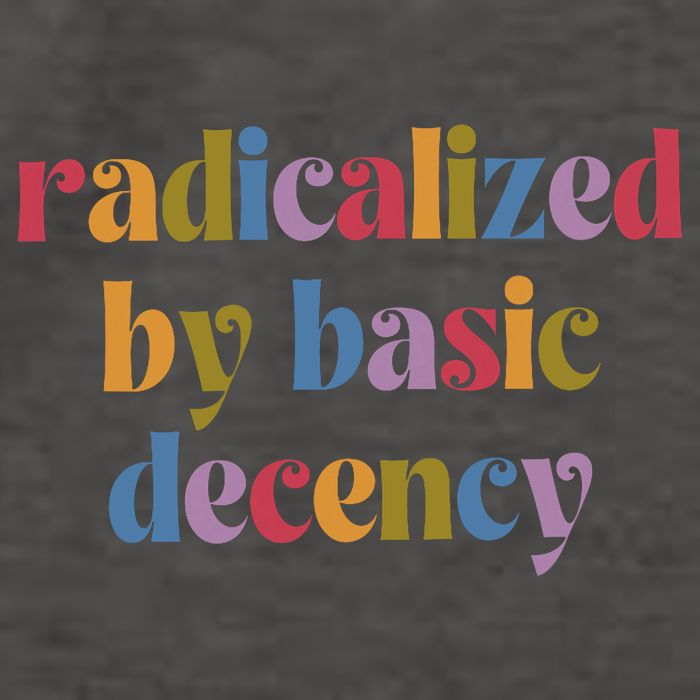Radicalized By Basic Decency Women Vector Backpack