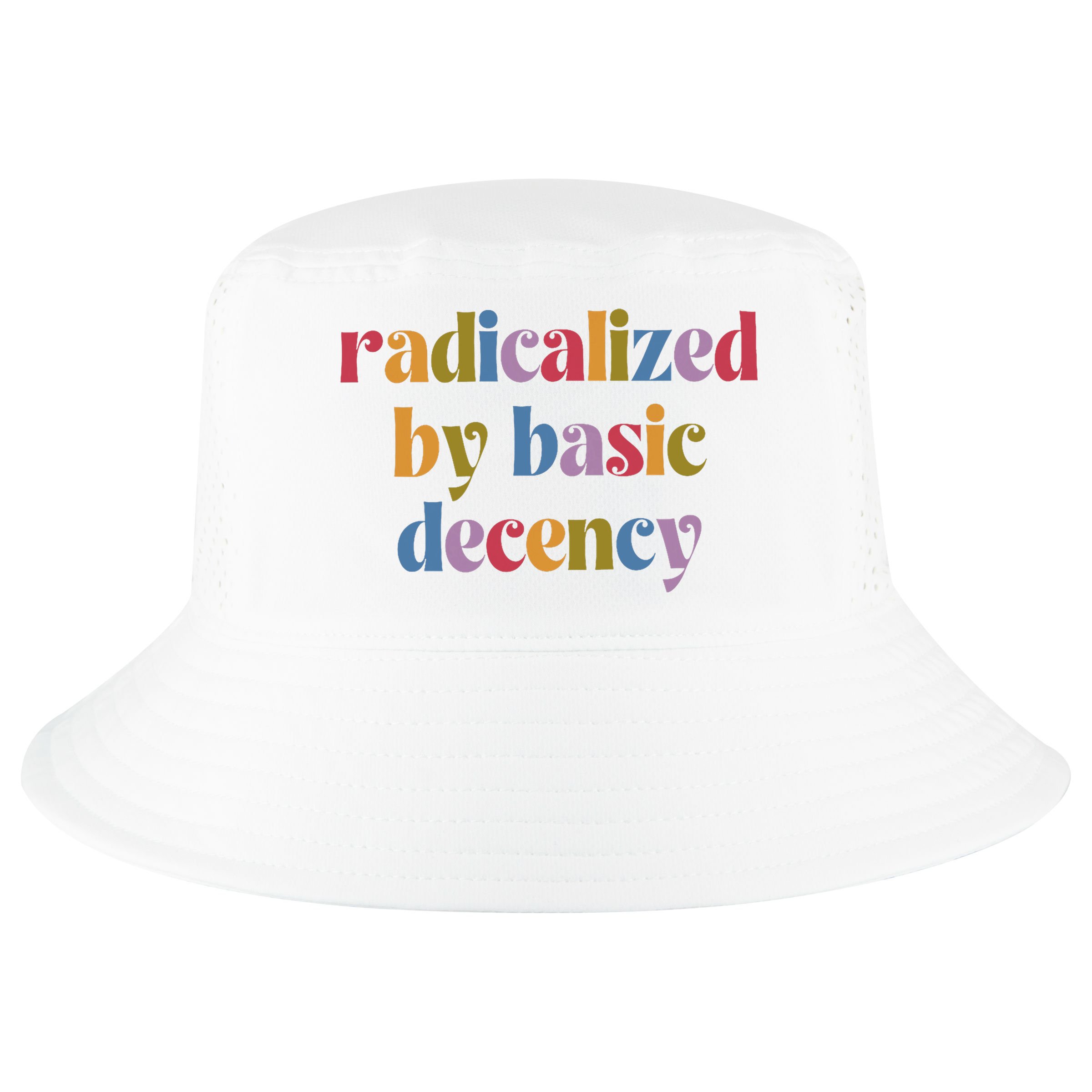 Radicalized By Basic Decency Women Cool Comfort Performance Bucket Hat