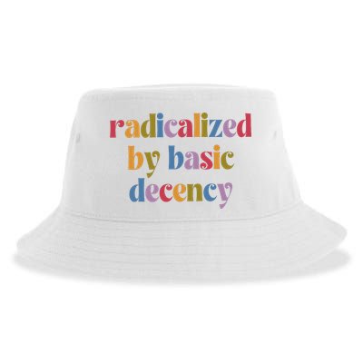 Radicalized By Basic Decency Women Sustainable Bucket Hat