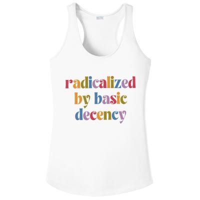 Radicalized By Basic Decency Women Ladies PosiCharge Competitor Racerback Tank