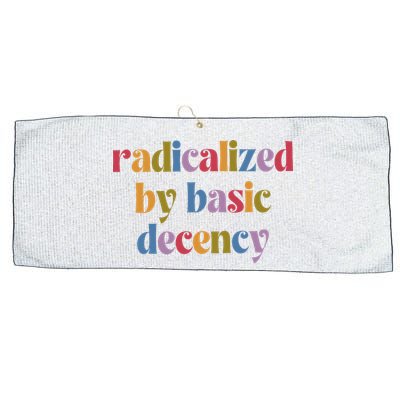Radicalized By Basic Decency Women Large Microfiber Waffle Golf Towel