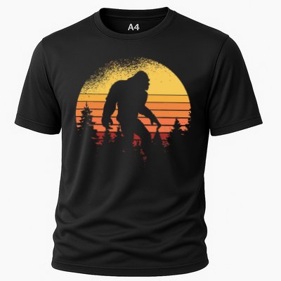Retro Bigfoot Believer Silhouette Sasquatch Hide And Seek Performance Shirt