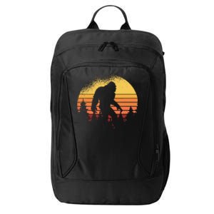 Retro Bigfoot Believer Silhouette Sasquatch Hide And Seek City Backpack